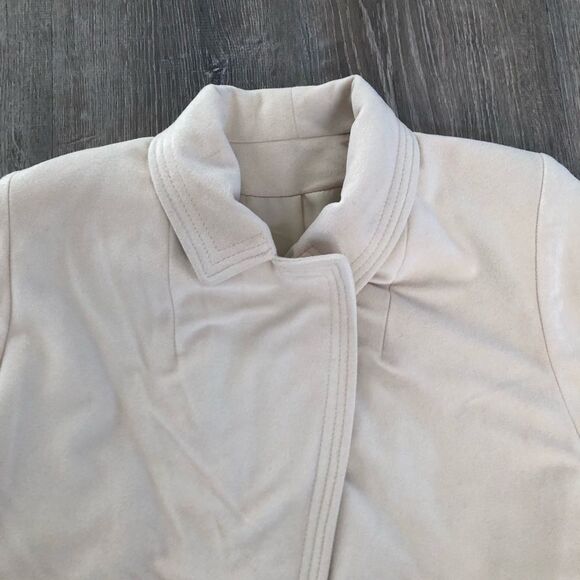 Vintage Juli de Roma Women's Button Front Cream Long Sleeve Coat Made In USA - Picture 3 of 7